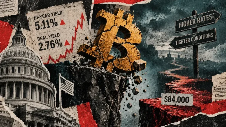 Why surging US real yields are quietly forcing Bitcoin under $84,000