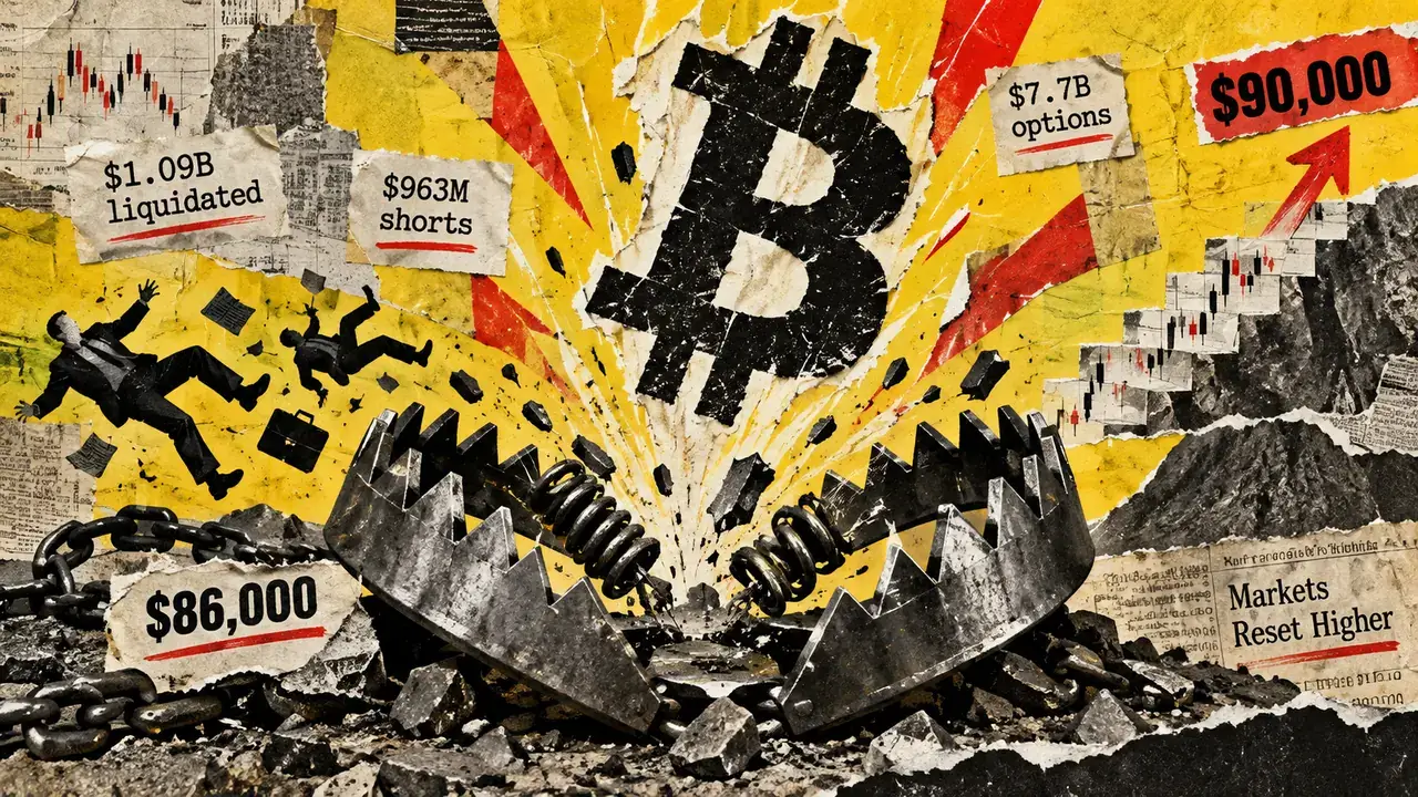 Bitcoin clears $86,000 as $1B in shorts liquidated again – battle now shifts to $90k