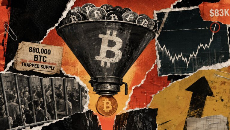 Bitcoin cannot break out past $80,000 until it devours an 880k BTC roadblock that choked every rally