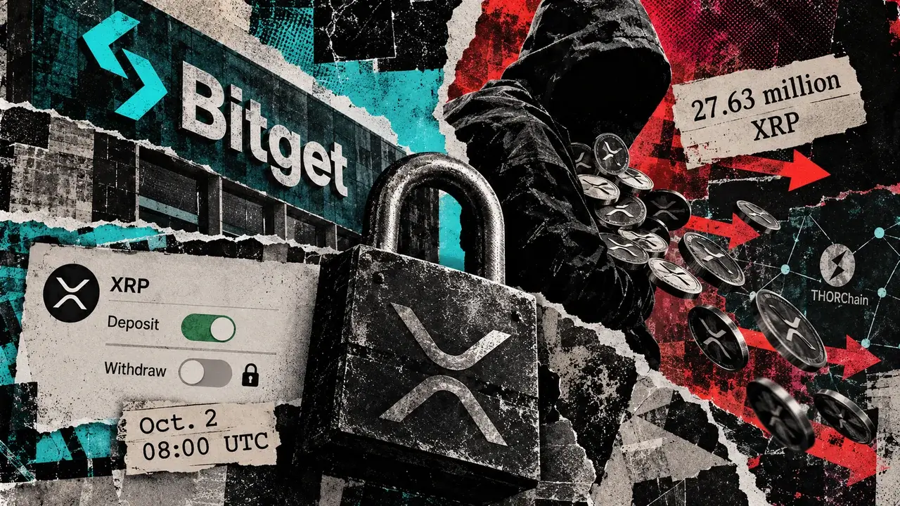 Bitget freezes XRP withdrawals as 27M stolen tokens move