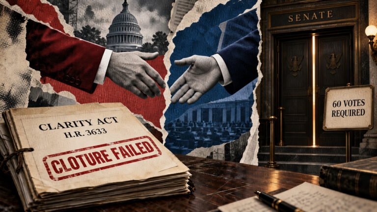 Trump ethics fight sinks CLARITY Act in dramatic Senate defeat