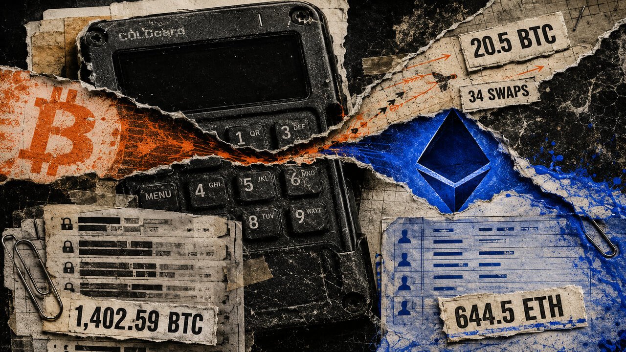 Parked Coldcard loot begins moving as attacker routes $1.6M in stolen Bitcoin to Ethereum