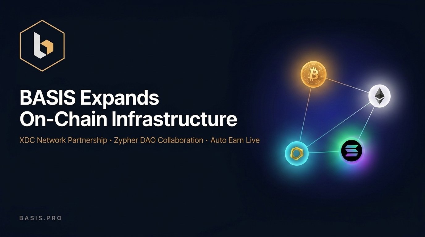 BASIS.pro Expands On-Chain Infrastructure with XDC Network Partnership and Zypher DAO as Auto Earn Goes Live