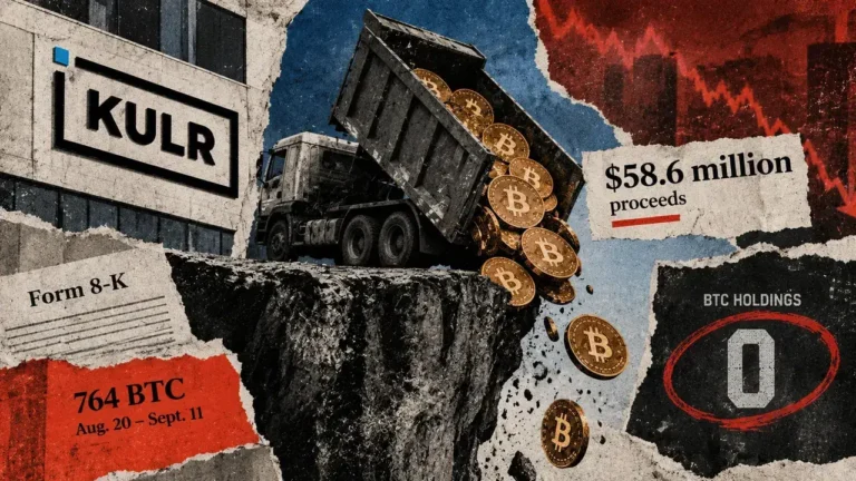 Another public company has abandoned its Bitcoin treasury after selling the last 764 BTC