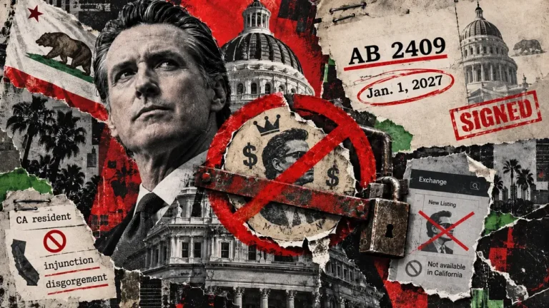 California signs into law restrictions banning public officers from issuing crypto meme coins