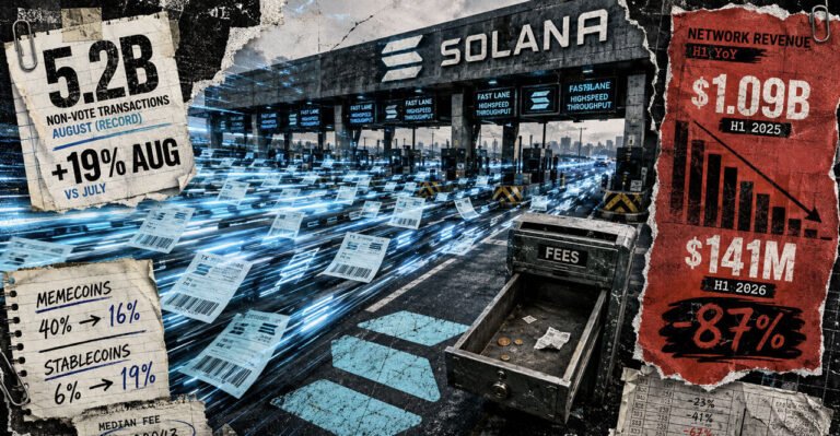 Solana processed 5.2 billion transactions after revenue collapsed 87% – here’s what changed