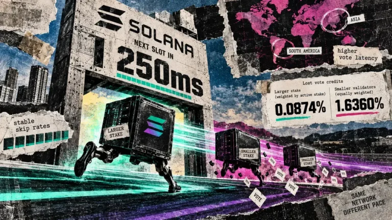 Solana’s 250ms data shows lower-stake validators lost a larger share of reward-linked vote credits
