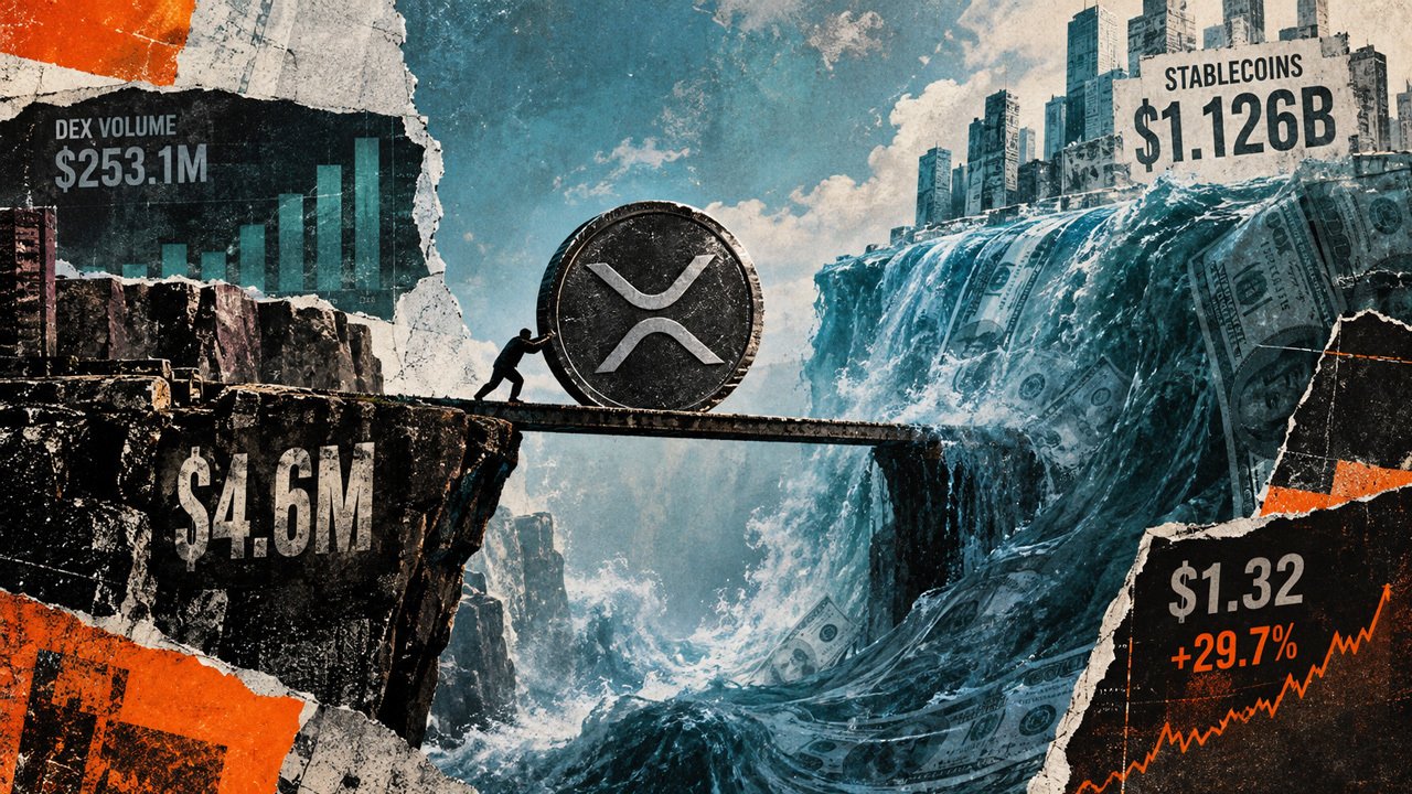XRP’s 30% monthly rebound meets a $4.6 million liquidity trial inside XRPL’s $1.1 billion stablecoin boom