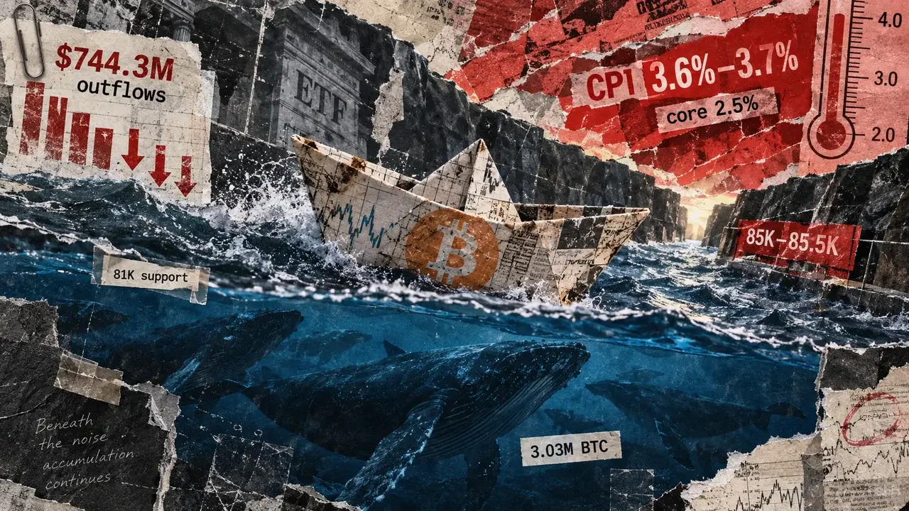Bitcoin whales accumulate ahead of crucial US inflation report as $744 million exits ETFs