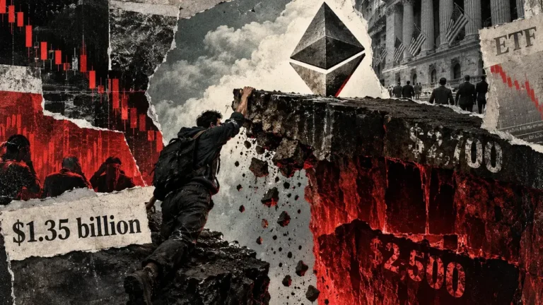 Ethereum falls 6%, leaving $1.35 billion in long bets at risk of liquidation