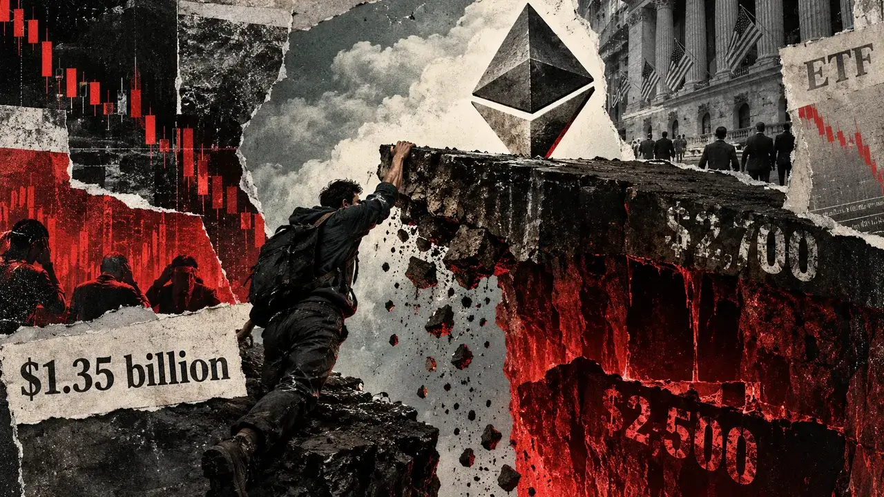 Ethereum falls 6%, leaving $1.35 billion in long bets at risk of liquidation